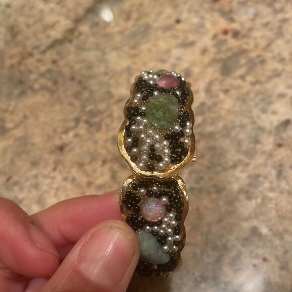 Rare Vintage Gorgoeus Norman De Luxe Swiss made peekaboo watch with jewels. - Picture 9 of 9